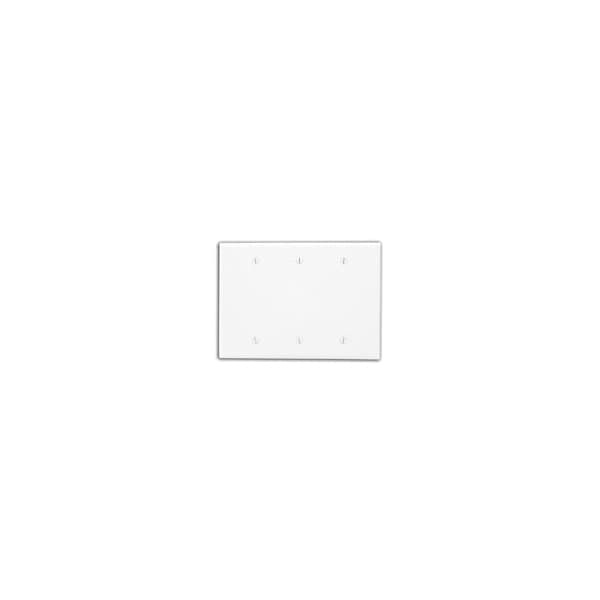 Leviton Wallplates 3 Gang Blank Wlplt Mid Wht - PJ33-W