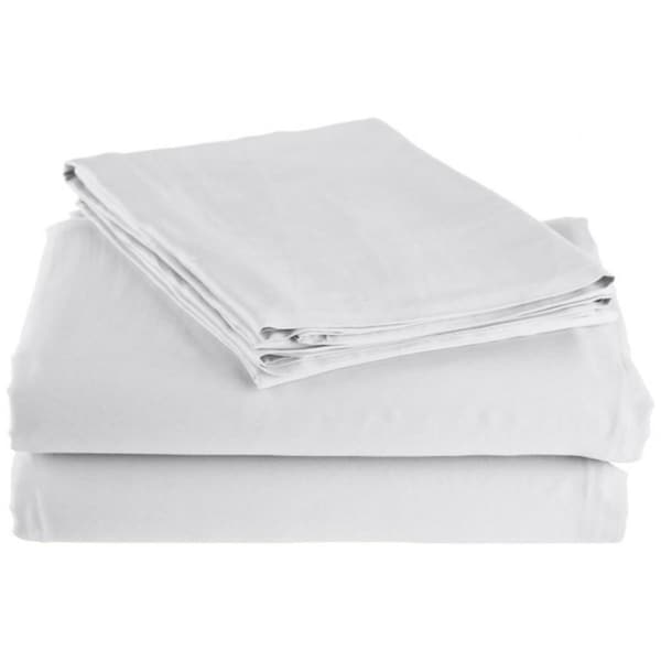Impressions By Luxor Treasures Rayon from Bamboo 300 Thread Count Solid Sheet Set Full-White - B300FLSH SLWH