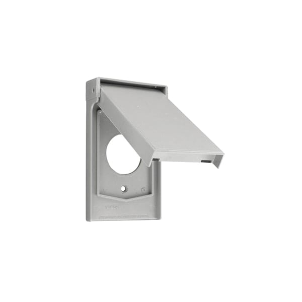 Leviton Wallplates 1 Gang Single Recep 1.60 Flip Cvr Gry - 4980-GY