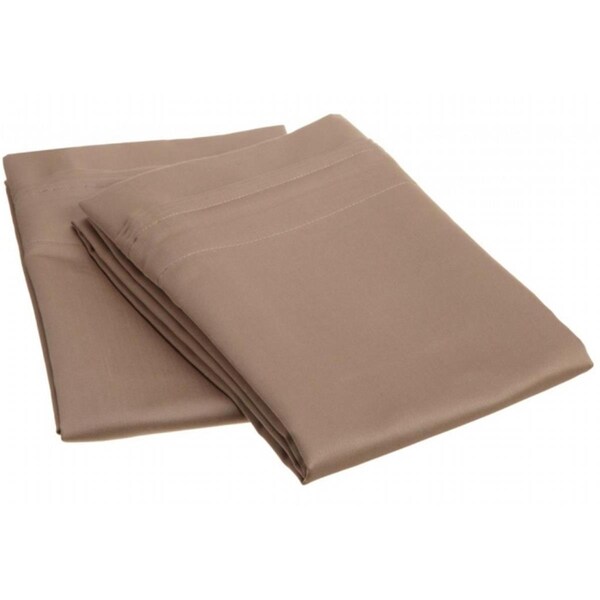 Impressions By Luxor Treasures Egyptian Cotton 1000 Thread Count Solid Pillowcase Set Standard-Taupe - 1000SDPC SLTP
