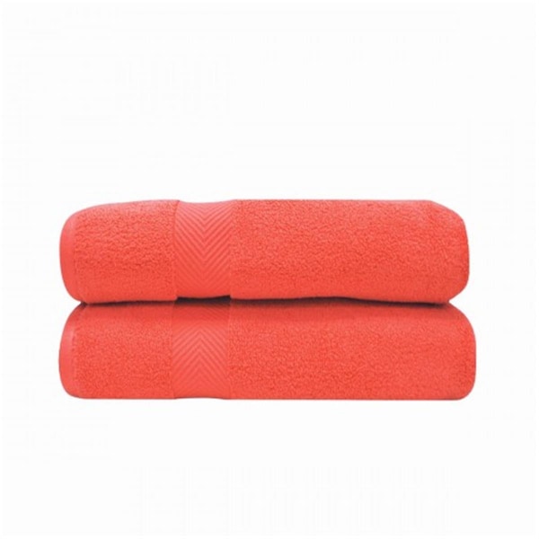 Superior Superior ZT BSHEET CO Zero Twist Cotton Bath Sheet Set - Coral; 2 Pieces - ZT BSHEET CO