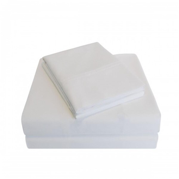 Luxor Treasures 300 Twin XL Sheet Set, Percale Solid Patterned - White - P300XLSH SLWH