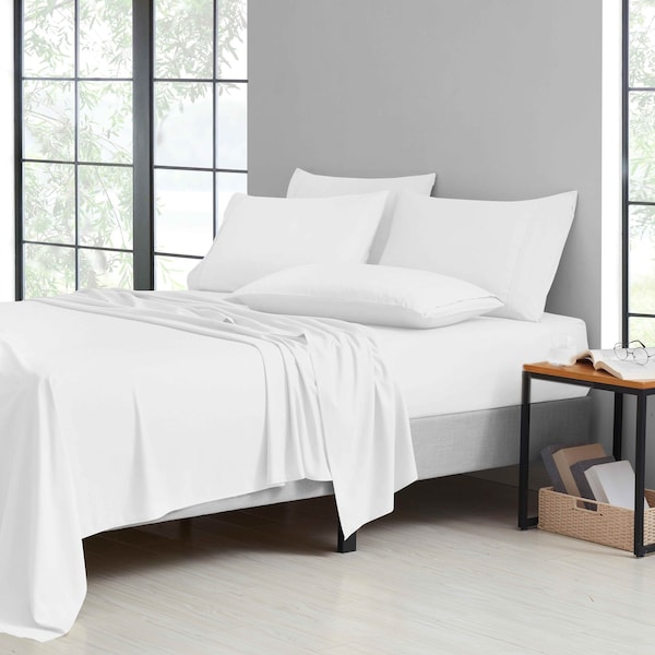 Bamboo Comfort Bamboo 6-Piece Luxury Sheet Set - Cal King - White - 1300CKWH