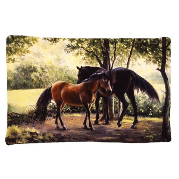 Carolines Treasures Carolines Treasures BDBA0055PILLOWCASE Horses by Daphne Baxter Fabric Standard Pillowcase - BDBA0055PILLOWCASE