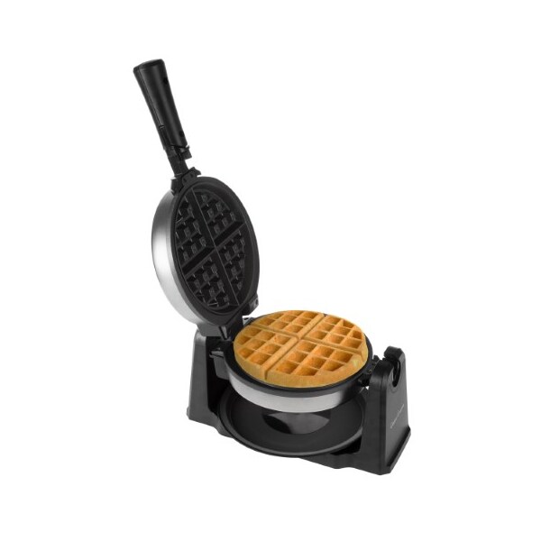 Hastings Home Waffle Iron-Classic 180 Rotation Flip with Nonstick Plates, Removable Drip Pan, Folding Handle - 685382MXR