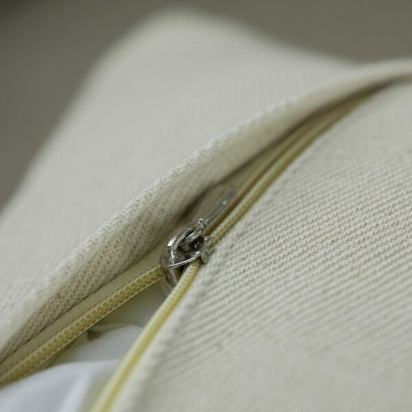 Deerlux 16" Handwoven Cotton Throw Pillow Cover with Side Stripes with Filler, Yellow - QI004311.YL.K