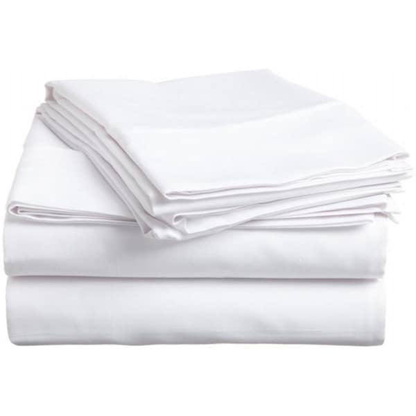 Impressions By Luxor Treasures 400 Thread Count Egyptian Cotton Full Sheet Set Solid White - 400FLSH SLWH