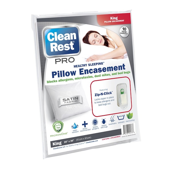 Cleanbrands Pillow Encst CleanRest Pro K - 845168001786