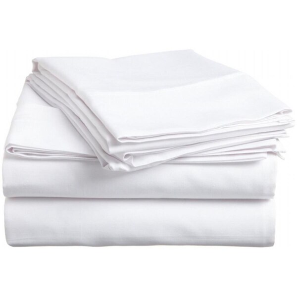 Impressions By Luxor Treasures 400 Thread Count Egyptian Cotton Twin Sheet Set Solid White - 400TWSH SLWH
