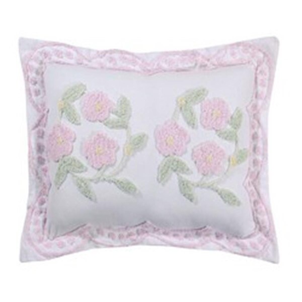 Better Trends Bloomfield Cotton Pillow Sham, Rose - Standard Size - SHBF2227RO