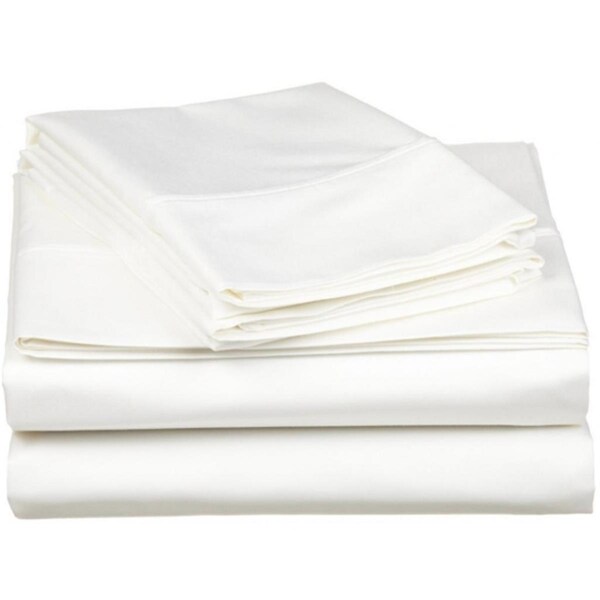 Impressions By Luxor Treasures 530 Thread Count Egyptian Cotton California King Sheet Set Solid White - 530CKSH SLWH