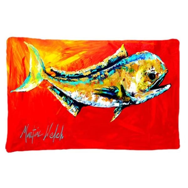 Carolines Treasures Carolines Treasures MW1156PILLOWCASE 20.5 x 30 in. Danny Dolphin Fish Moisture Wicking Fabric Standard Pillow Case - MW1156PILLOWCASE