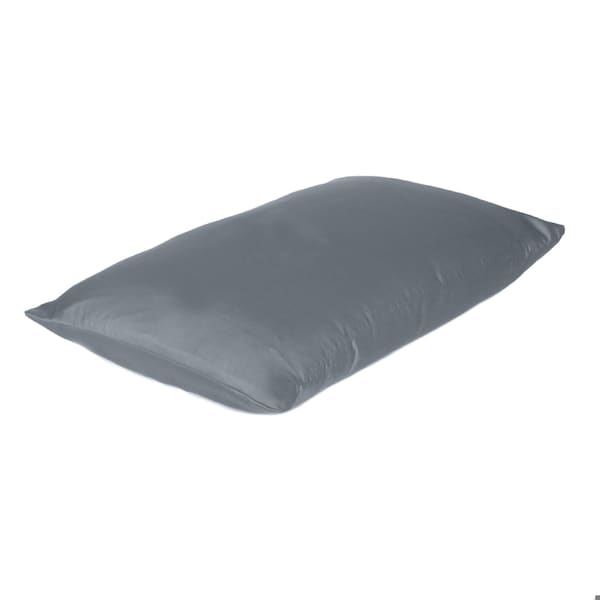 Homeroots 20 x 26 in. Dark Gray Dreamy Silky Satin Standard Size Pillowcases - 387880