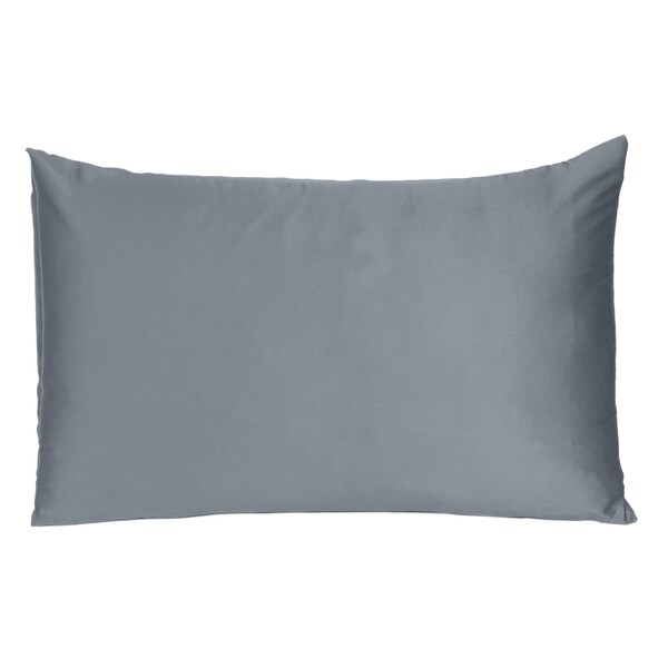 Homeroots 20 x 26 in. Dark Gray Dreamy Silky Satin Standard Size Pillowcases - 387880