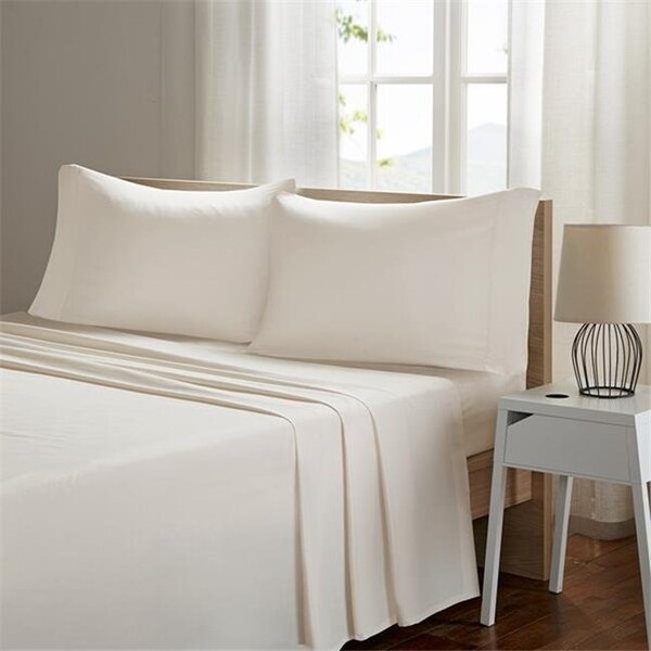 Sleep Philosophy Sleep Philosophy SHET20-978 Smart Cool Ivory Microfiber Sheet Set - King - SHET20-978