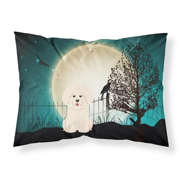 Micasa Halloween Scary Bichon Frise Fabric Standard Pillowcase, 20.5 x 0.25 x 30 in. - MI222619