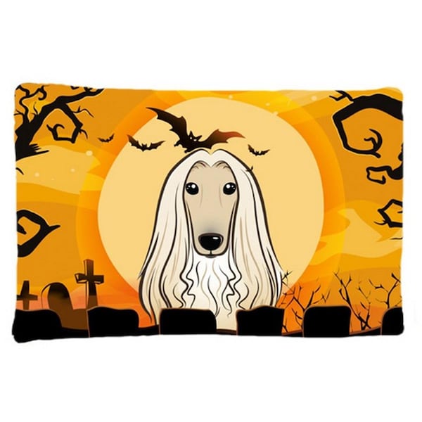 Carolines Treasures Halloween Afghan Hound Fabric Standard Pillowcase - BB1802PILLOWCASE