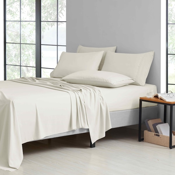 Bamboo Comfort Bamboo 6-Piece Luxury Sheet Set - Twin XL - Ivory - 1300TWXLIV