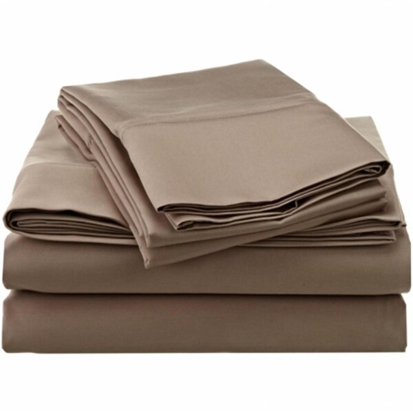 Impressions By Luxor Treasures Egyptian Cotton 1200 Thread Count Solid Sheet Set Queen-Taupe - 1200QNSH SLTP