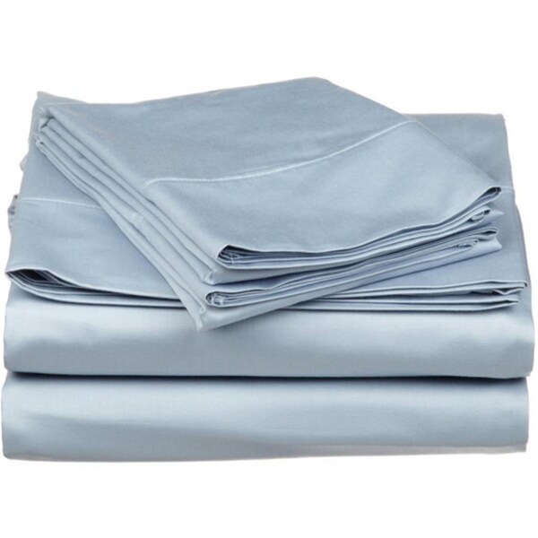 Impressions By Luxor Treasures 530 Thread Count Egyptian Cotton Split King Sheet Set Solid Light Blue - 530SKSH SLLB
