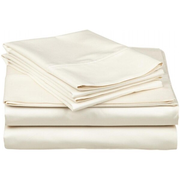 Impressions By Luxor Treasures 400 Thread Count Egyptian Cotton Twin XL Sheet Set Solid Ivory - 400XLSH SLIV