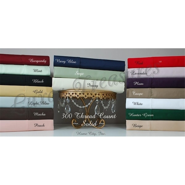 Home City 300 Thread Count Twin Xl Sheet Set Egyptian Cotton Solid-Burgundy - 300XLSH SLBG