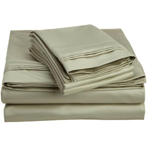 Impressions By Luxor Treasures Egyptian Cotton 1500 Thread Count Solid Sheet Set King-Sage - 1500KGSH SLSG