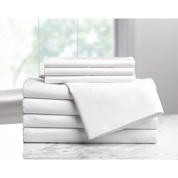 Westpoint Home Fitted Sheet, King Size, 80 in. L, PK6 - 1A29716