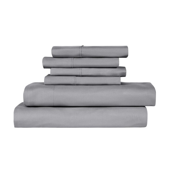 Bamboo Comfort Bamboo 6-Piece Luxury Sheet Set - Cal King - Grey - 1300CKGR