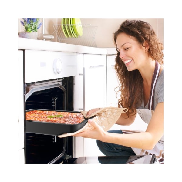 Hastings Home Roasting Pan with Flat Rack Nonstick Oven Roaster, Drain Tray for Fat and Grease Kitchen Cookware - 247602ITR