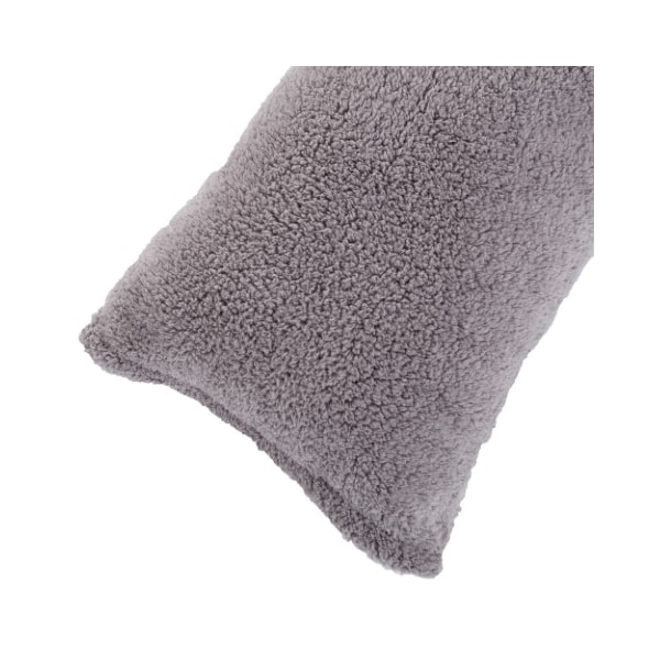 Hastings Home Body Pillow Cover, Soft Sherpa Pillowcase With Zipper, Fits Pillows Up To 51 Inches(Grey) - 985012OPS