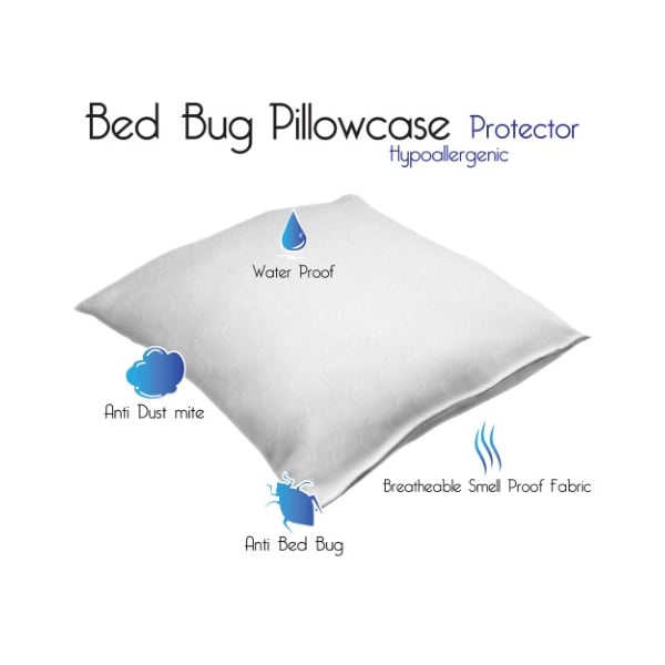Hastings Home Hastings Home Cotton Bed Bug and Dust Mite Pillow Protector - King - 498103LKR
