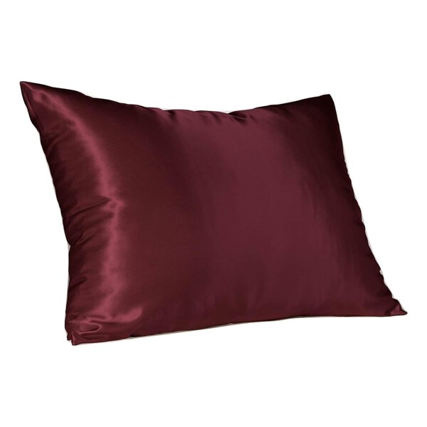 Sweet Dreams Satin Pillowcase with Hidden Zipper Standard - Burgendy - 4100SBUR