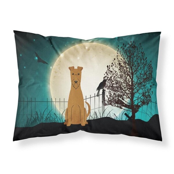 Micasa Halloween Scary Irish Terrier Fabric Standard Pillowcase, 20.5 x 0.25 x 30 in. - MI755161