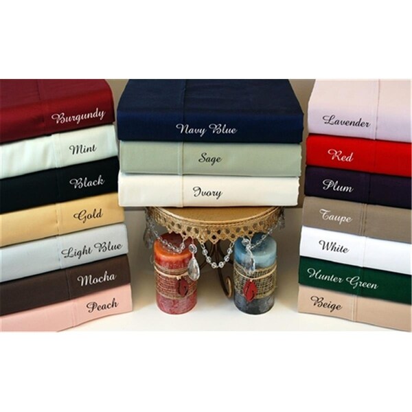 Home City 300 Thread Count Queen Sheet Set Egyptian Cotton Solid-White - 300QNSH SLWH