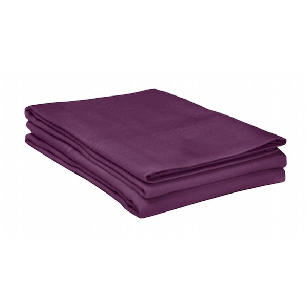 Impressions By Luxor Treasures Cotton Flannel King Pillowcase Set Solid- Purple - FLAKGPC SLPR