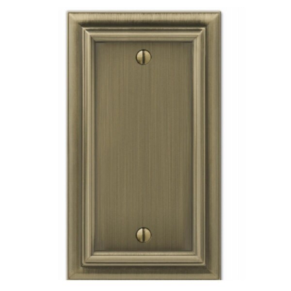 Minicomputerminiordenador Blank Cast Metal Continental Wallplate, Brushed Brass - MI2484612