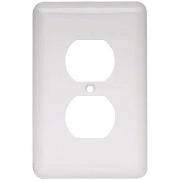 Doomsday W10249-W-U White Stamped 1 Gang Duplex Wall Plate - DO568649