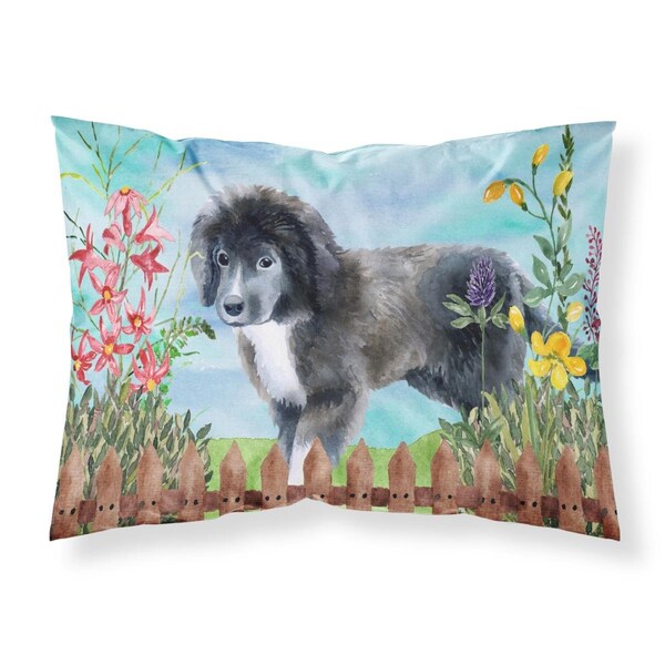 Jensendistributionservices Newfoundland Puppy Spring Fabric Standard Pillowcase - MI1711292