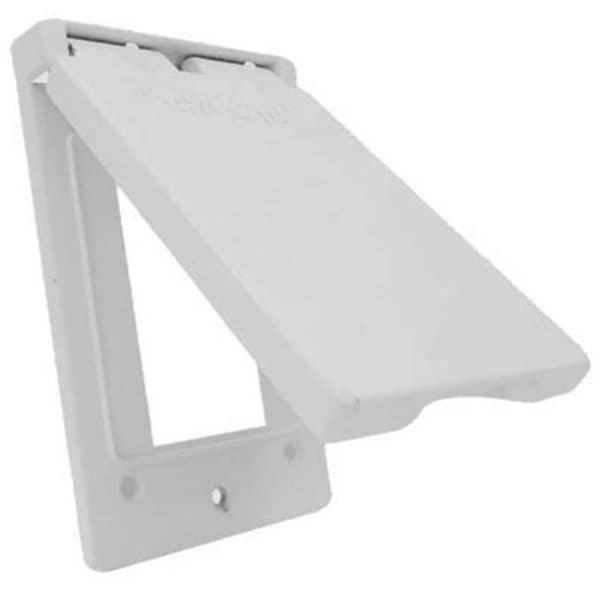 Evolve 1C-GV-W Vertical Ground Fault Interrupter Single Gang Flip Cover; White - EV697793