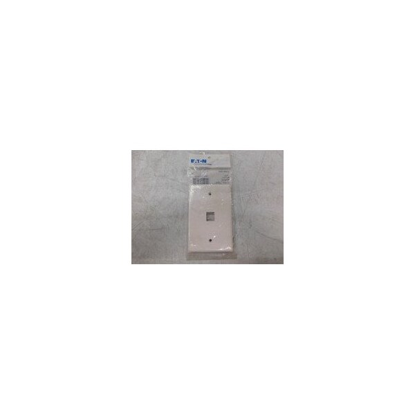 Eaton Wiring Devices 120/277 VAC, 15 A, 1-Port, White, Thermoplastic, Flush Mount, Modular Mid-Size Wallplate - 5510W-MSP