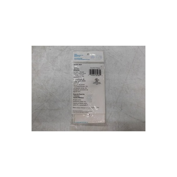 Eaton Wiring Devices 120/277 VAC, 15 A, 1-Port, White, Thermoplastic, Flush Mount, Modular Mid-Size Wallplate - 5510W-MSP