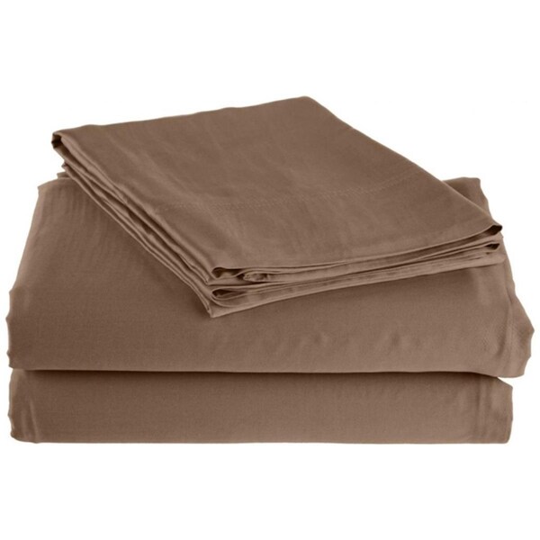 Impressions By Luxor Treasures Rayon from Bamboo 300 Thread Count Solid Sheet Set Twin-Taupe - B300TWSH SLTP