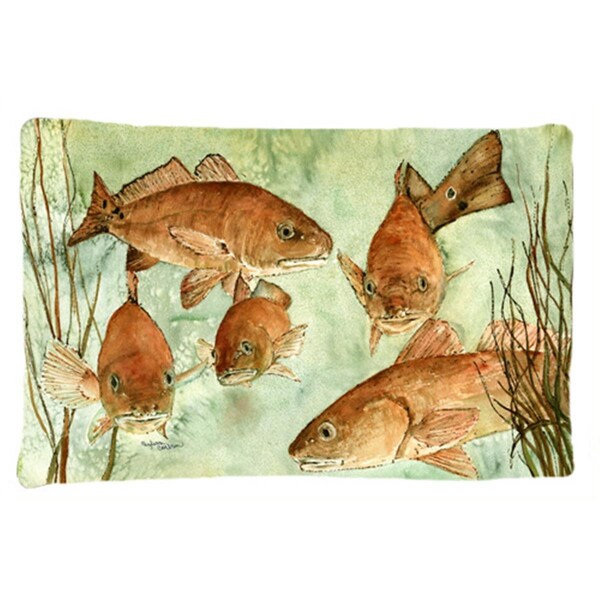 Carolines Treasures Red Fish Swim Fabric Standard Pillowcase - 8983PILLOWCASE