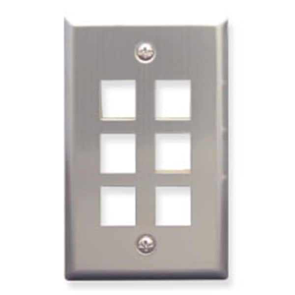 Maxpower FACE-6-SS 6 Port Stainless Steel Faceplate - MA2665287