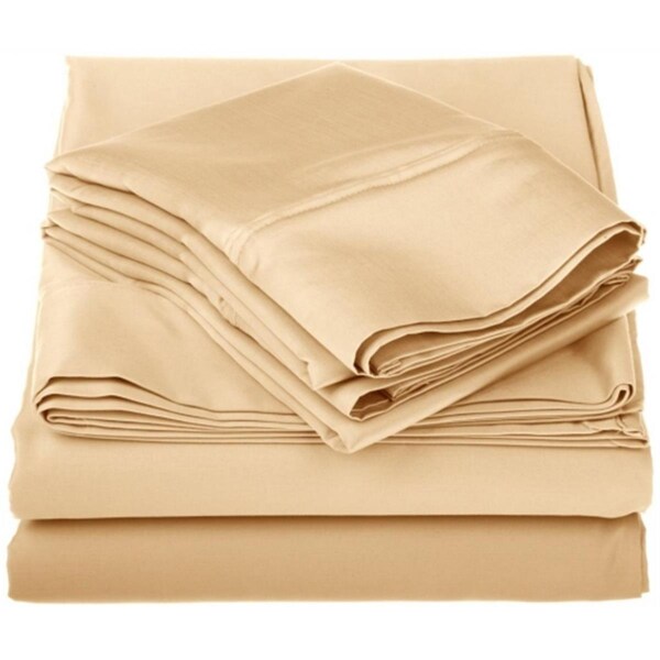 Impressions By Luxor Treasures Egyptian Cotton 1000 Thread Count Solid Sheet Set Full-Gold - 1000FLSH SLGL