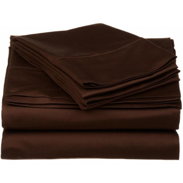 Impressions By Luxor Treasures 530 Thread Count Egyptian Cotton Full Sheet Set Solid Chocolate - 530FLSH SLCH