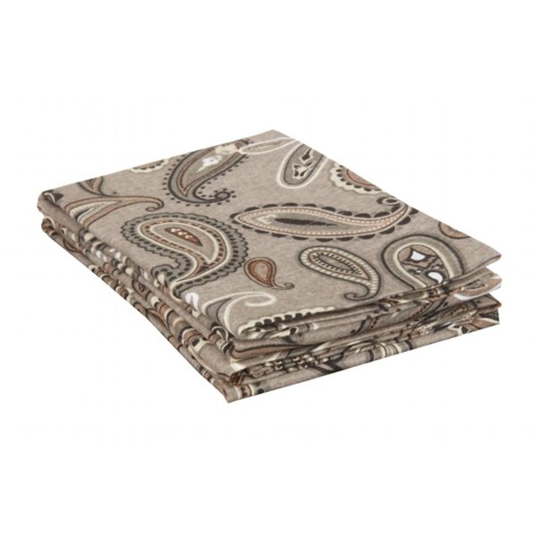 Impressions By Luxor Treasures Cotton Flannel King Pillowcase Set Paisley, Grey - FLAKGPC PAGR