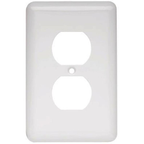 Liberty Hardware Liberty Hardware W10249-W-U White Stamped 1 Gang Duplex Wall Plate - 190208