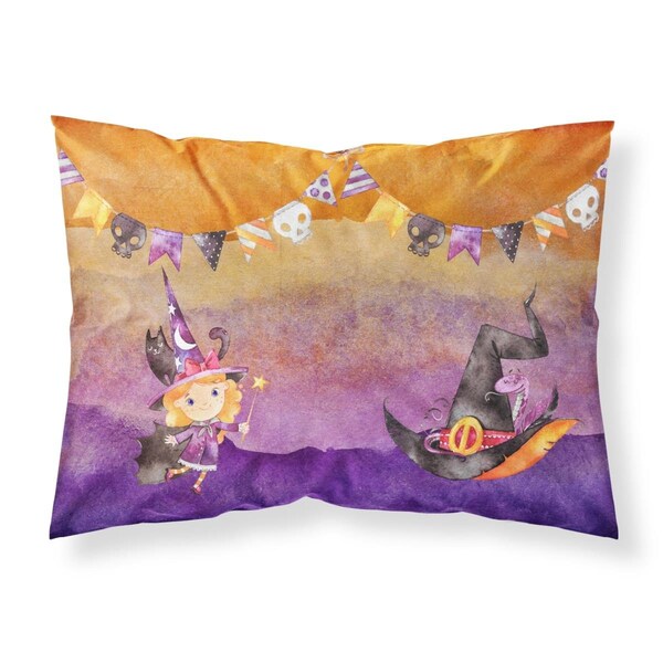 Carolines Treasures Halloween Little Witch Party Fabric Standard Pillowcase - BB7462PILLOWCASE